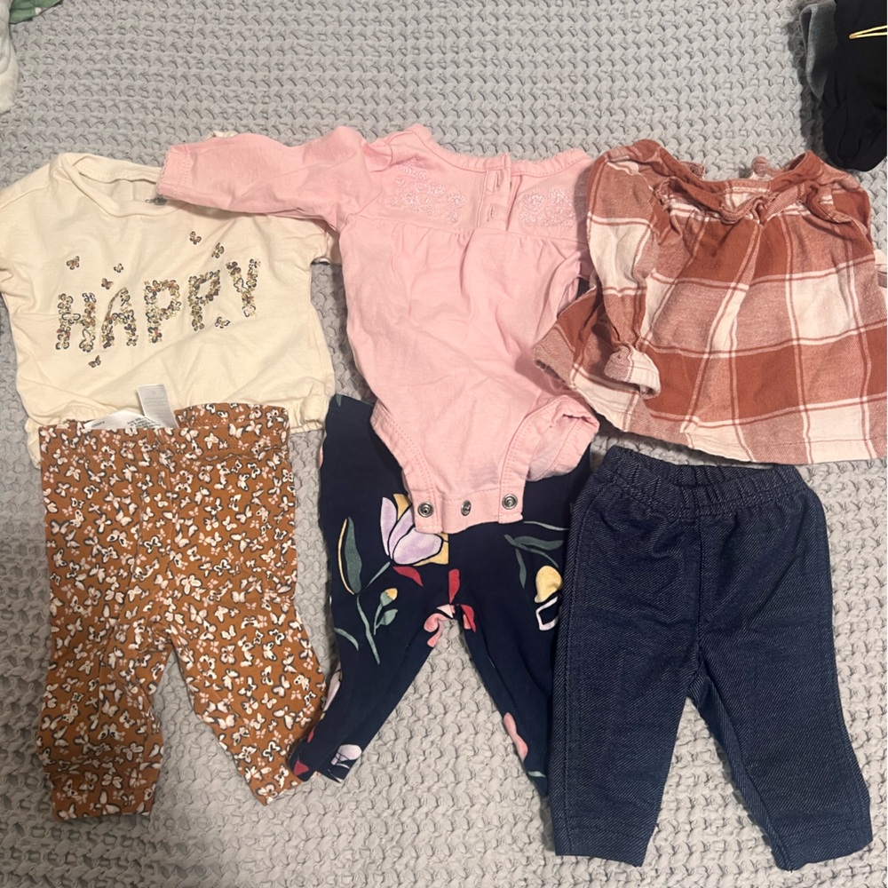 4 Carters baby girl newborn long sleeve pants Fall outfits